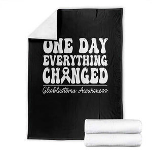 Glioblastoma Awareness Throw Blanket Fight Brain Tumor Cure Groovy TS10 Black Print Your Wear