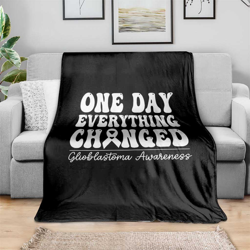 Glioblastoma Awareness Throw Blanket Fight Brain Tumor Cure Groovy TS10 Print Your Wear