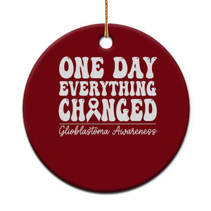Glioblastoma Awareness Ceramic Ornament Fight Brain Tumor Cure Groovy TS10 1pc Red Print Your Wear