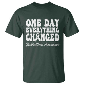 Glioblastoma Awareness T Shirt Fight Brain Tumor Cure Groovy TS10 Dark Forest Green Print Your Wear