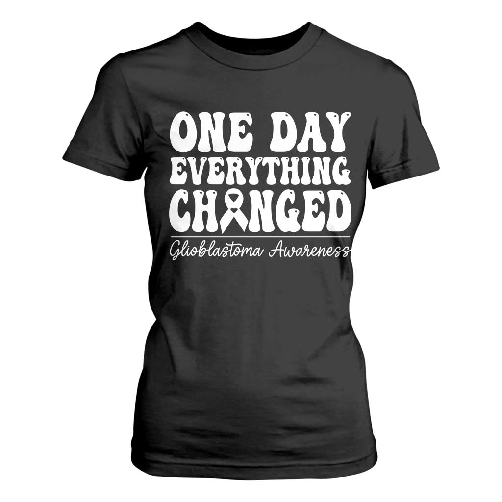 Glioblastoma Awareness T Shirt For Women Fight Brain Tumor Cure Groovy TS10 Black Print Your Wear