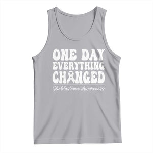 Glioblastoma Awareness Tank Top Fight Brain Tumor Cure Groovy TS10 Athletic Heather Print Your Wear