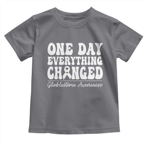 Glioblastoma Awareness Toddler T Shirt Fight Brain Tumor Cure Groovy TS10 Charcoal Print Your Wear