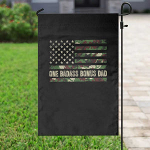 One Badass Bonus Dad Garden Flag Funny Stepdad Camo American Flag TS10 Print Your Wear
