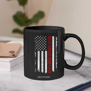 Best Effin Bonus Dad Ever Coffee Mug Funny Stepdad American Flag TS10 Print Your Wear
