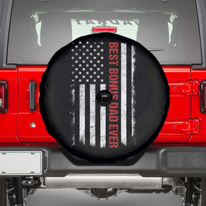 Best Effin Bonus Dad Ever Spare Tire Cover Funny Stepdad American Flag TS10 Black Print Your Wear