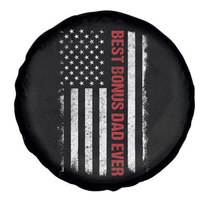 Best Effin Bonus Dad Ever Spare Tire Cover Funny Stepdad American Flag TS10 Print Your Wear