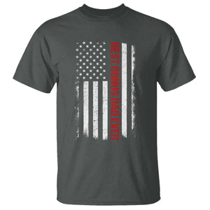Best Effin Bonus Dad Ever T Shirt Funny Stepdad American Flag TS10 Dark Heather Print Your Wear