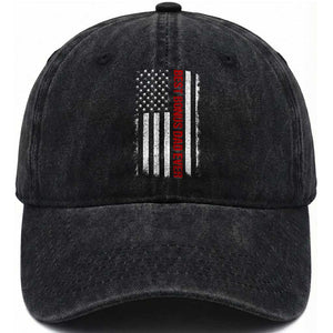 Best Effin Bonus Dad Ever Washed Cotton Baseball Cap Funny Stepdad American Flag TS10 Print Your Wear