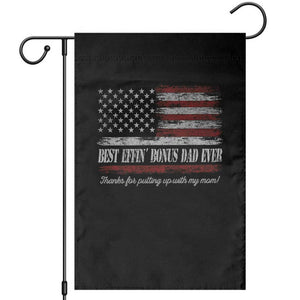 Best Effin’ Bonus Dad Ever Garden Flag Step Dad American Flag TS10 Black Print Your Wear