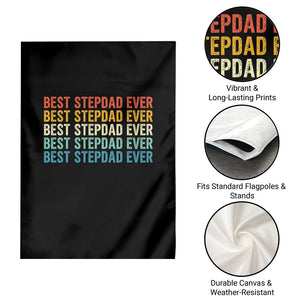 Best Stepdad Ever Garden Flag Funny Retro Stepdad Bonus Dad TS10 Print Your Wear
