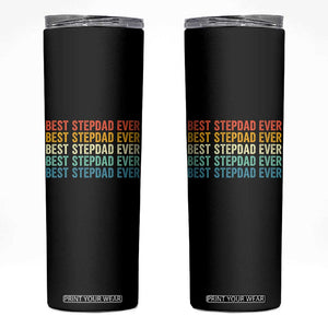 Best Stepdad Ever Skinny Tumbler Funny Retro Stepdad Bonus Dad TS10 Black Print Your Wear