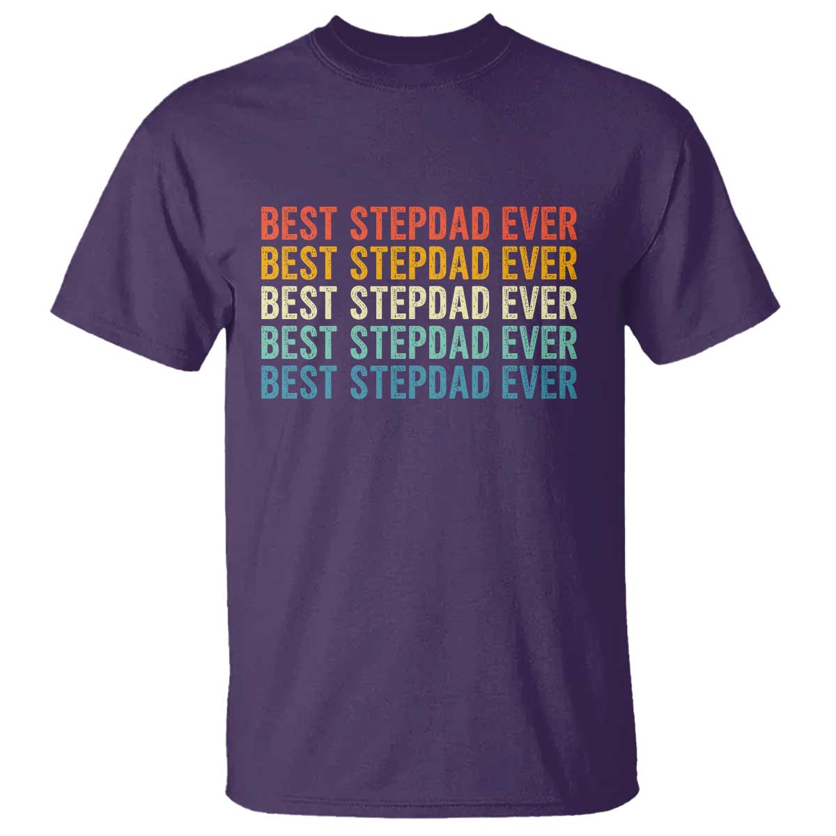 Best Stepdad Ever T Shirt Funny Retro Stepdad Bonus Dad TS10 Purple Print Your Wear