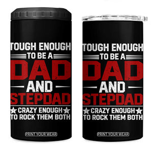 Bonus Dad 4 in 1 Can Cooler Tumbler Dad And Stepdad Fathers Day TS10 One Size: 16 oz Black Print Your Wear