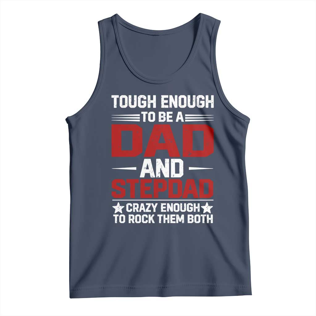 Bonus Dad Tank Top Dad And Stepdad Fathers Day TS10 Navy Print Your Wear