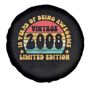 18th Birthday Spare Tire Cover Vintage 18yr 2008 Limited Edition 18 Year Old Gift TS10 Print Your Wear