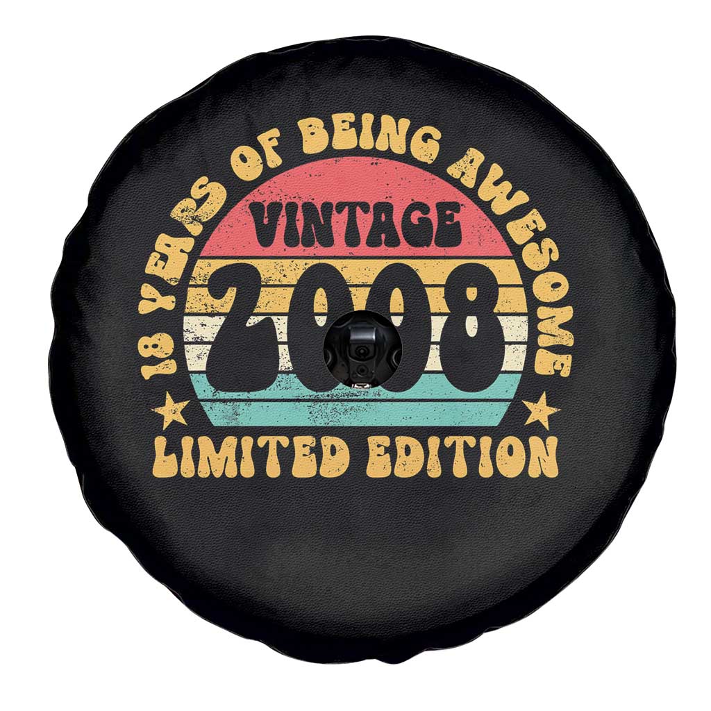 18th Birthday Spare Tire Cover Vintage 18yr 2008 Limited Edition 18 Year Old Gift TS10 Print Your Wear