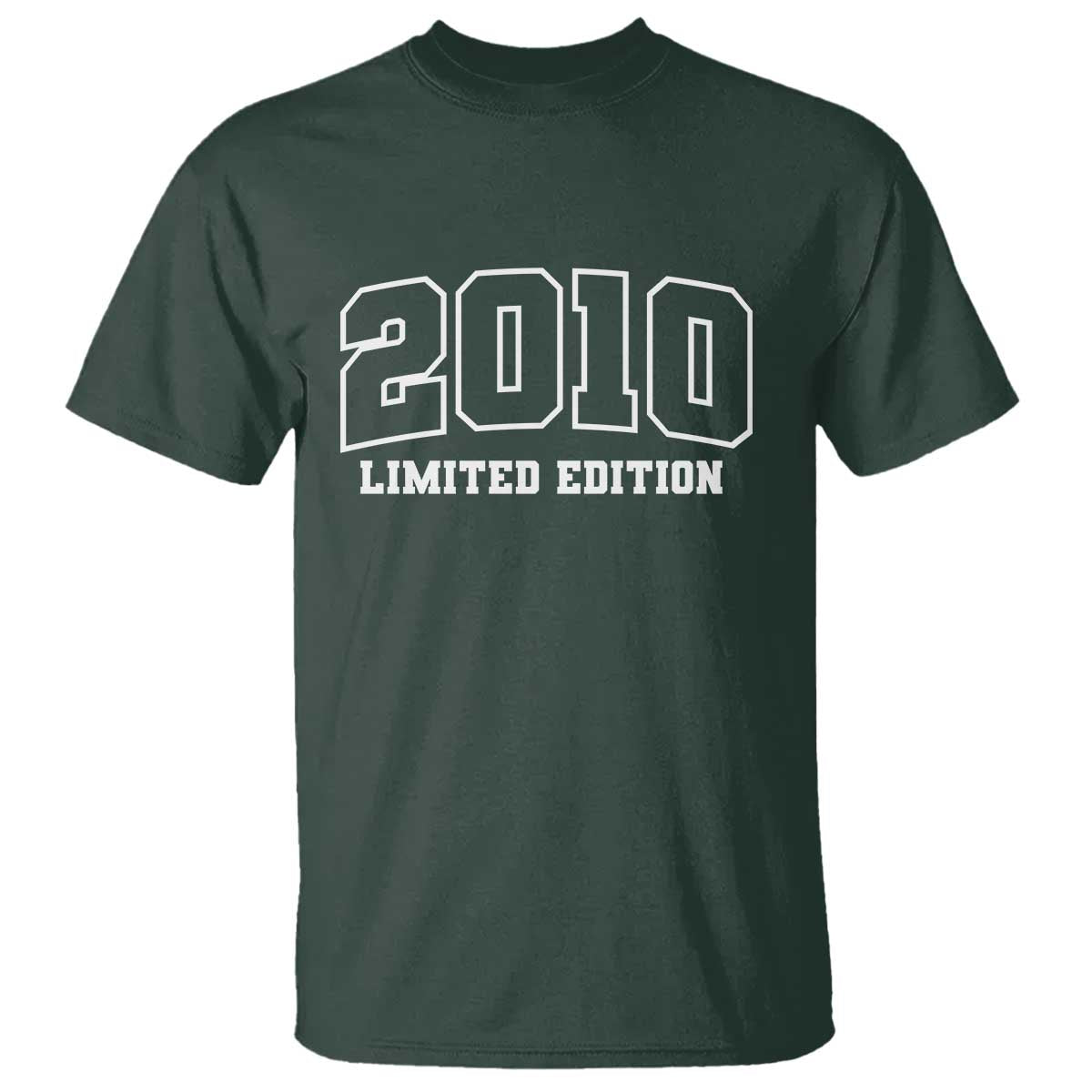 Vintage 2010 Limited Edition T Shirt 16 Year Old Gift Retro Varsity 16th Birthday TS10 Dark Forest Green Print Your Wear
