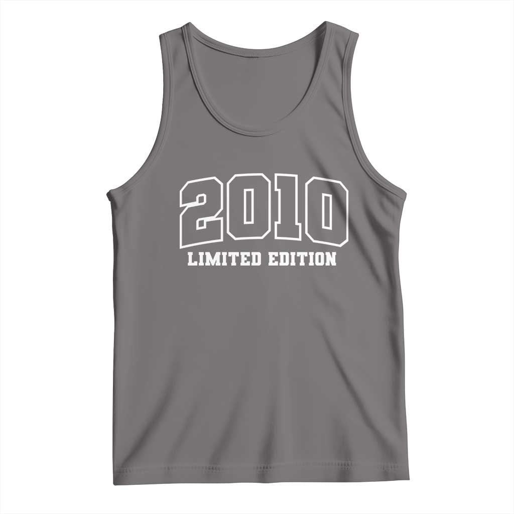 Vintage 2010 Limited Edition Tank Top 16 Year Old Gift Retro Varsity 16th Birthday TS10 Deep Heather Print Your Wear
