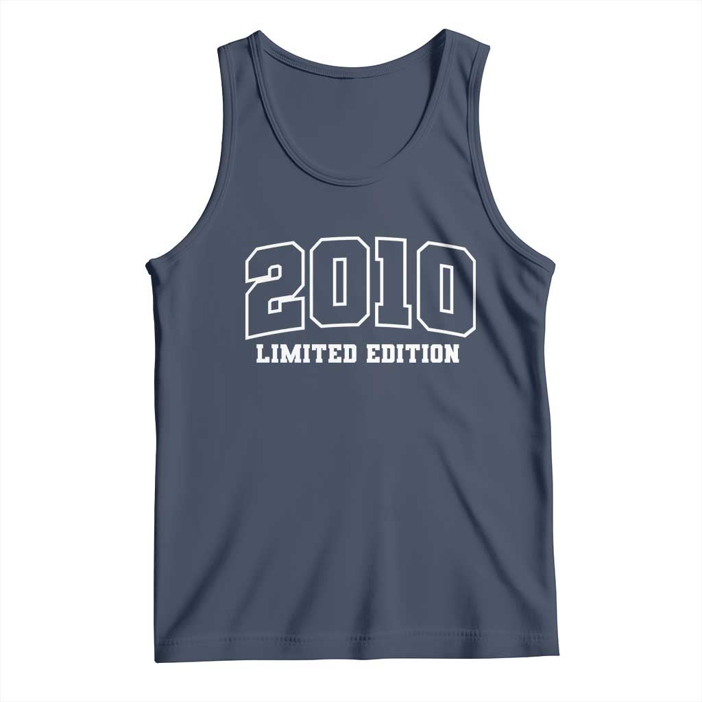 Vintage 2010 Limited Edition Tank Top 16 Year Old Gift Retro Varsity 16th Birthday TS10 Navy Print Your Wear