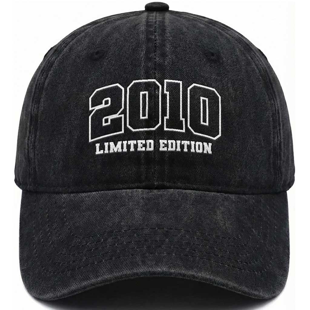 Vintage 2010 Limited Edition Washed Cotton Baseball Cap 16 Year Old Gift Retro Varsity 16th Birthday TS10 Print Your Wear
