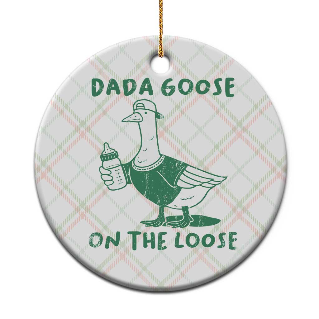 Silly Goose Dad Ceramic Ornament New Dad Pregnancy Announcement Fathers Day TS10 1pc Christmas Plaid Print Your Wear