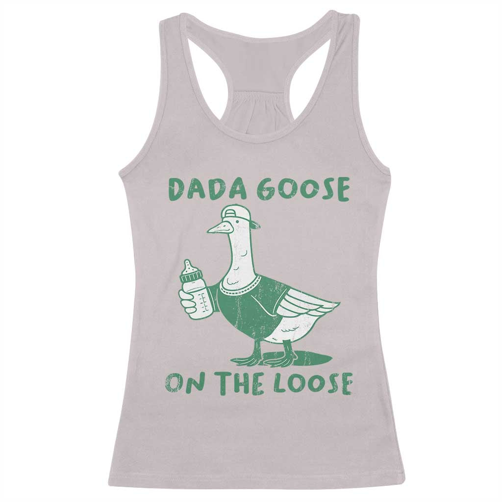 Silly Goose Dad Racerback Tank Top New Dad Pregnancy Announcement Fathers Day TS10 Ice Gray Print Your Wear