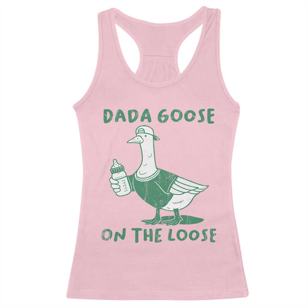 Silly Goose Dad Racerback Tank Top New Dad Pregnancy Announcement Fathers Day TS10 Light Pink Print Your Wear