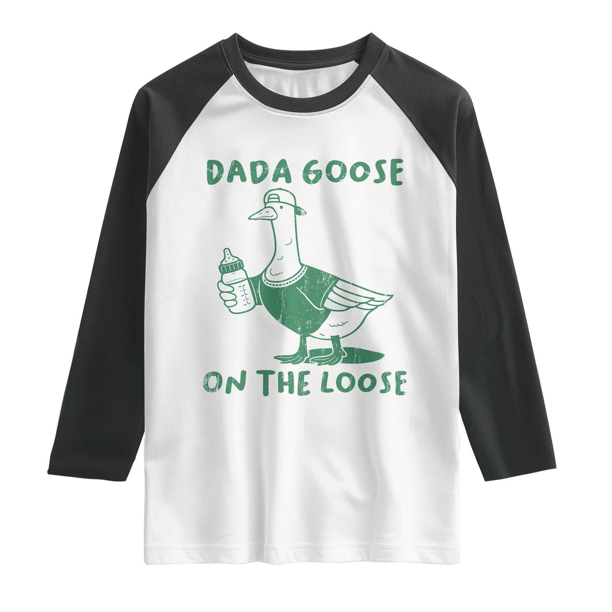Silly Goose Dad Raglan Shirt New Dad Pregnancy Announcement Fathers Day TS10 White Black Print Your Wear