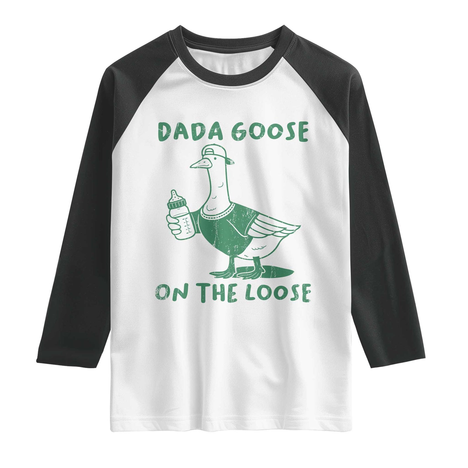 Silly Goose Dad Raglan Shirt New Dad Pregnancy Announcement Fathers Day TS10 White Black Print Your Wear