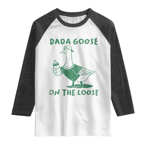 Silly Goose Dad Raglan Shirt New Dad Pregnancy Announcement Fathers Day TS10 White Heather Charcoal Print Your Wear
