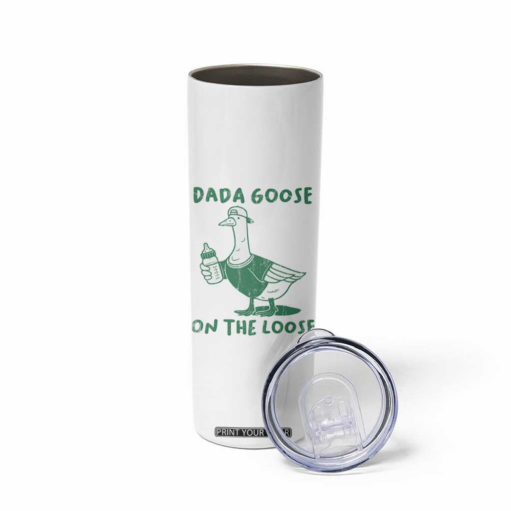Silly Goose Dad Skinny Tumbler New Dad Pregnancy Announcement Fathers Day TS10 Print Your Wear