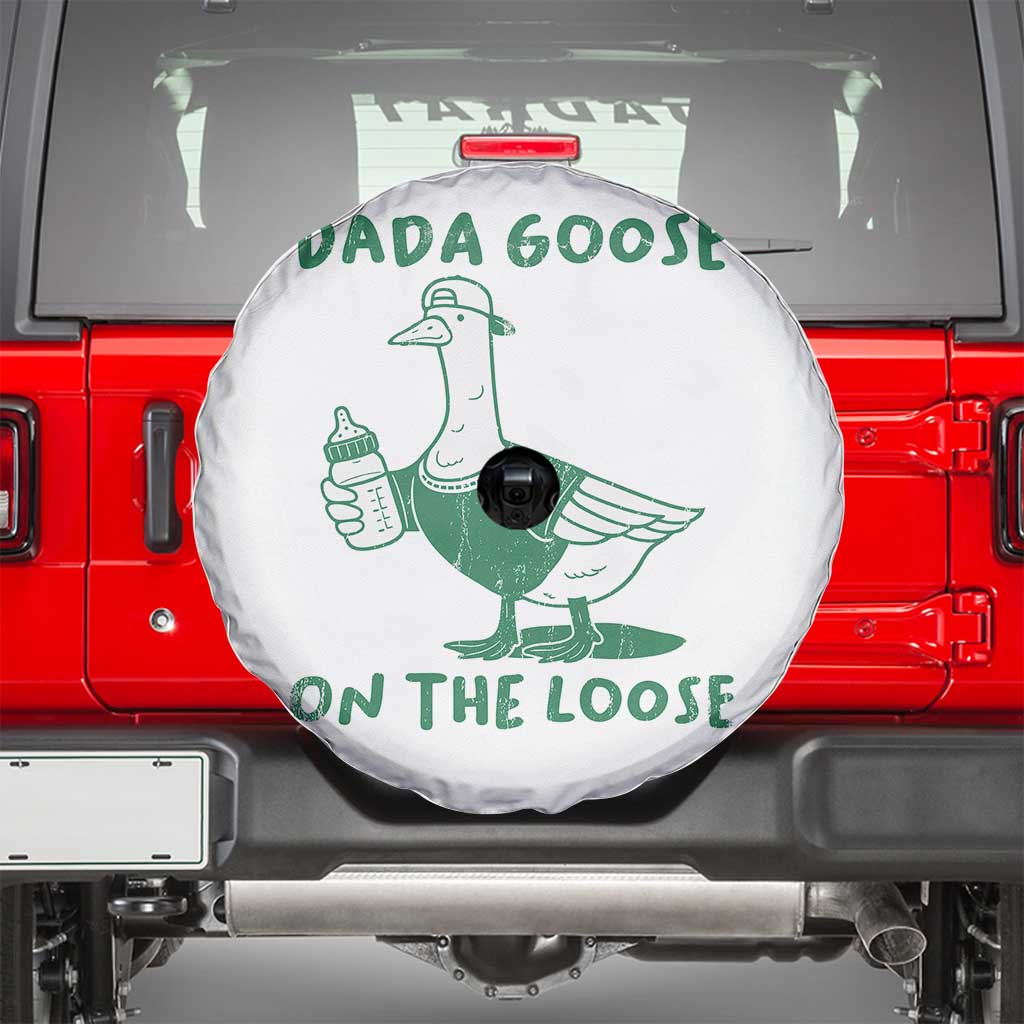 Silly Goose Dad Spare Tire Cover New Dad Pregnancy Announcement Fathers Day TS10 White Print Your Wear