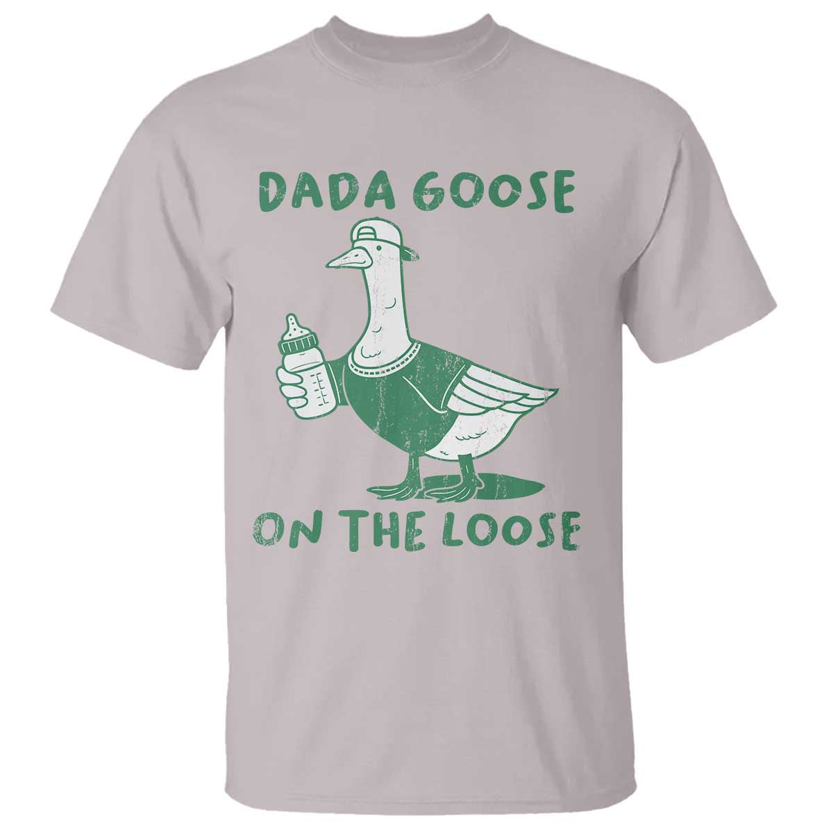 Silly Goose Dad T Shirt New Dad Pregnancy Announcement Fathers Day TS10 Ice Gray Print Your Wear