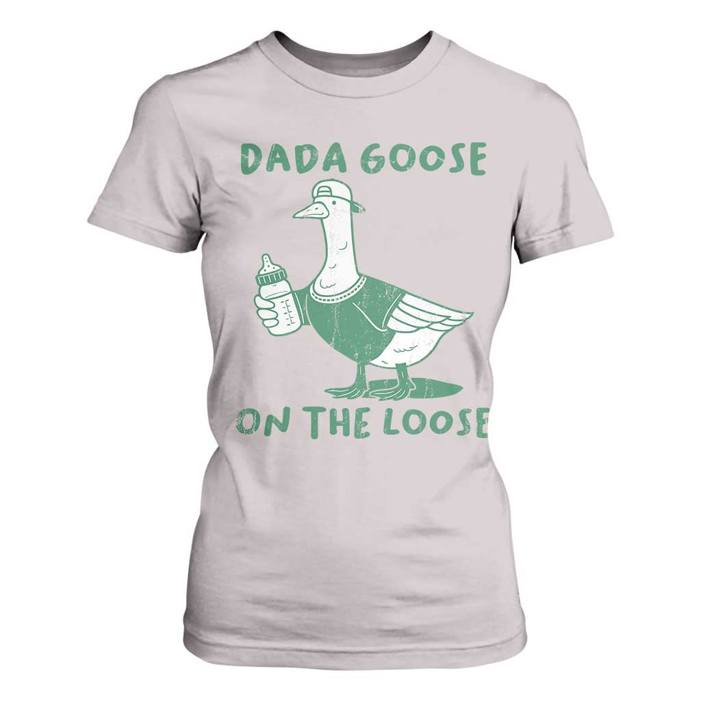 Silly Goose Dad T Shirt For Women New Dad Pregnancy Announcement Fathers Day TS10 Ice Gray Print Your Wear