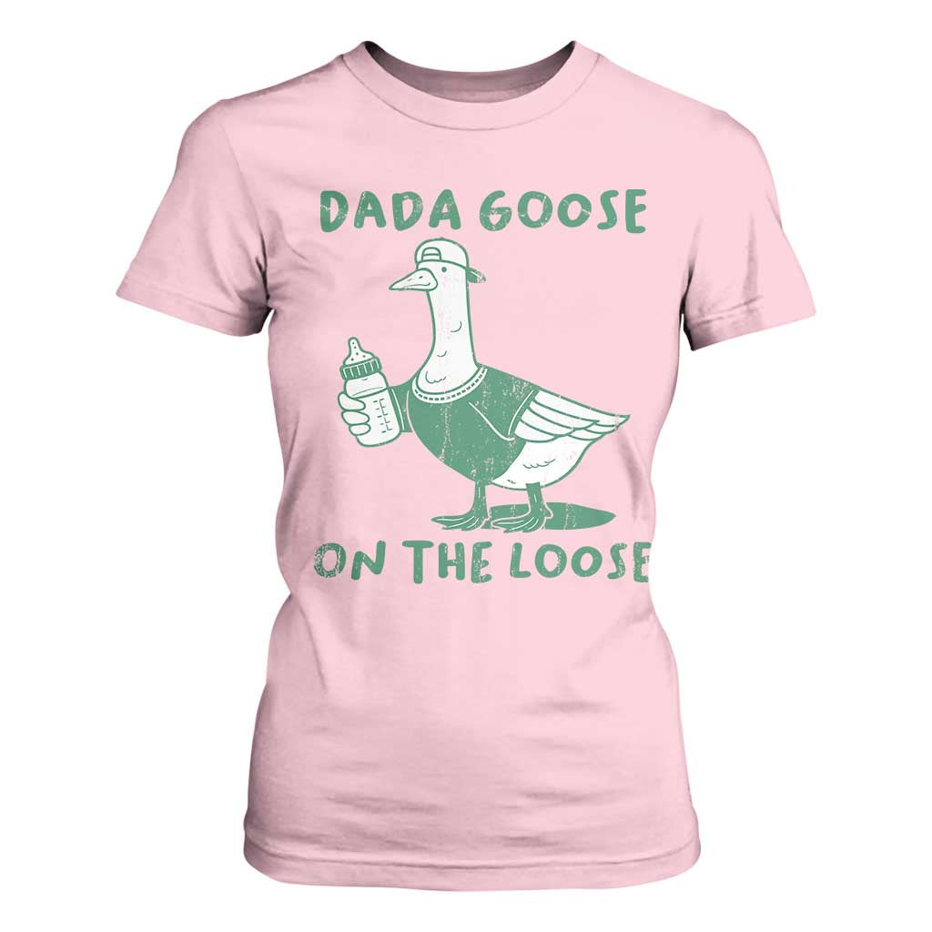 Silly Goose Dad T Shirt For Women New Dad Pregnancy Announcement Fathers Day TS10 Light Pink Print Your Wear