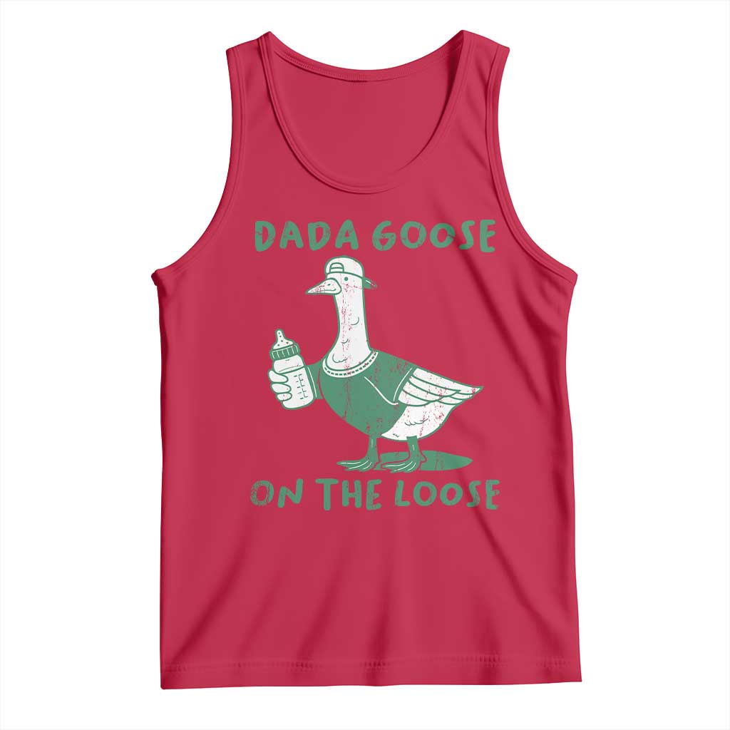 Silly Goose Dad Tank Top New Dad Pregnancy Announcement Fathers Day TS10 Red Print Your Wear