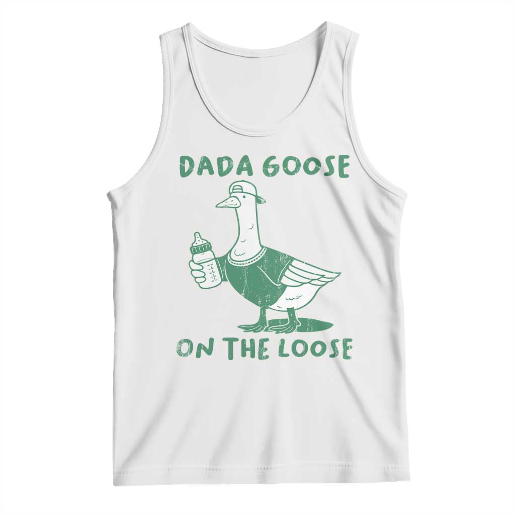 Silly Goose Dad Tank Top New Dad Pregnancy Announcement Fathers Day TS10 White Print Your Wear