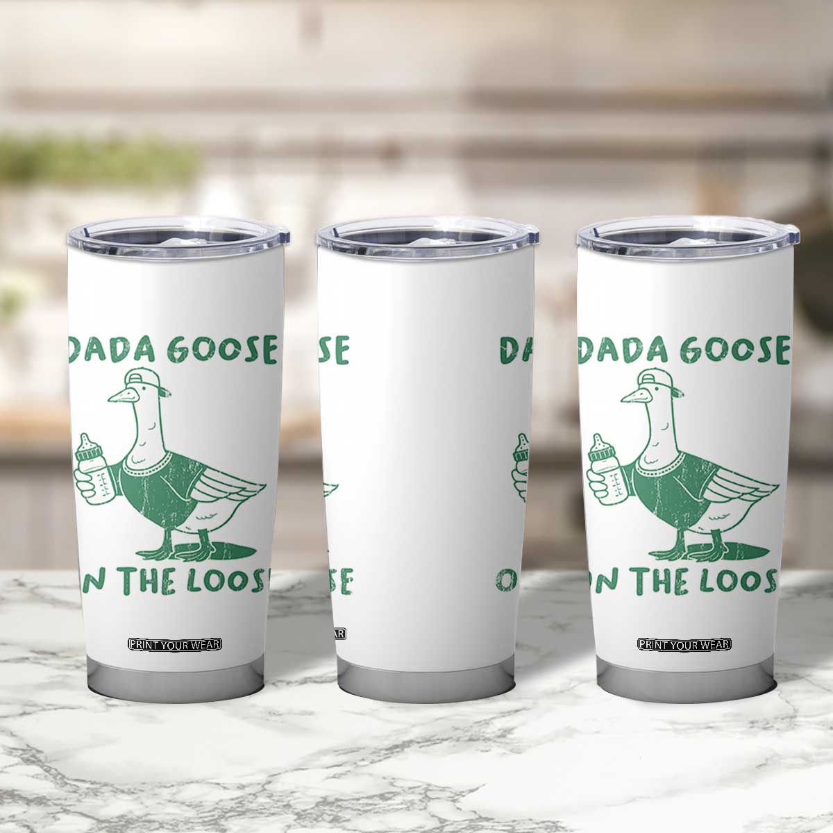 Silly Goose Dad Tumbler Cup New Dad Pregnancy Announcement Fathers Day TS10 Print Your Wear