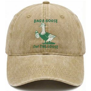 Silly Goose Dad Washed Cotton Baseball Cap New Dad Pregnancy Announcement Fathers Day TS10 Print Your Wear
