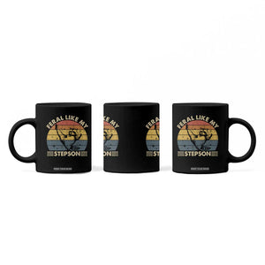 Bonus Dad Coffee Mug Retro Feral Raccoon Stepdad Gifts From Bonus Son Stepson TS10 Print Your Wear