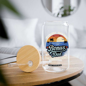 Bonus Dad Glass Can The Man Myth Bad Influence Step Dad Fathers Day Gift TS10 Print Your Wear