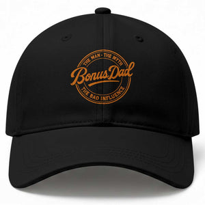 Bonus Dad Baseball Cap Vintage The Man Myth Bad Influence Funny Step Dad TS10 Print Your Wear