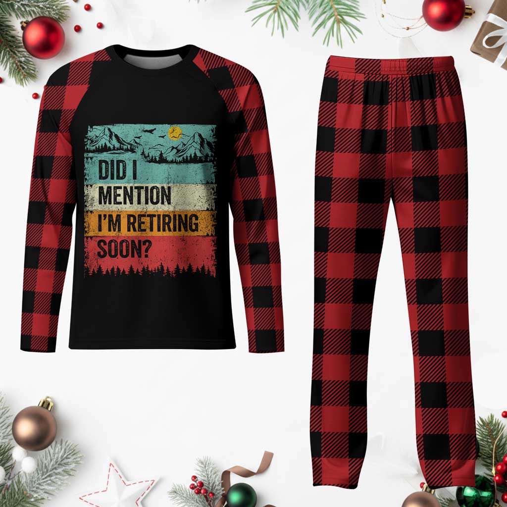Did I Mention I'm Retiring Soon Plaid Pajama Set Funny Retro Vintage Retirement TS10 Buffalo Plaid Print Your Wear