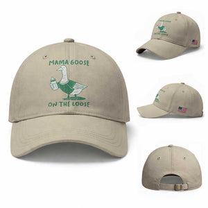 Silly Goose Mom Baseball Cap New Mom Pregnancy Announcement Mothers Day TS10 Baseball Cap Universal Fit Beige Print Your Wear