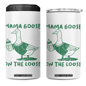 Silly Goose Mom 4 in 1 Can Cooler Tumbler New Mom Pregnancy Announcement Mothers Day TS10 One Size: 16 oz White Print Your Wear