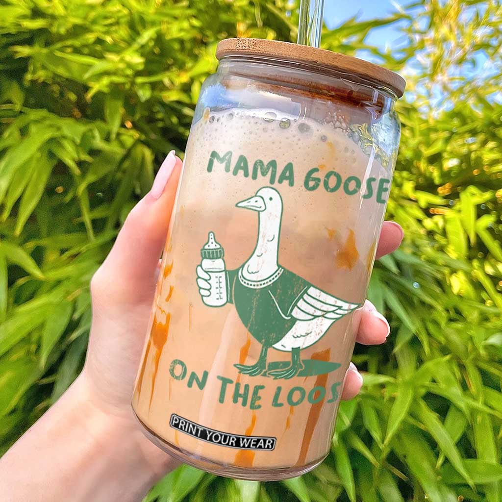Silly Goose Mom Glass Can New Mom Pregnancy Announcement Mothers Day TS10 White Print Your Wear