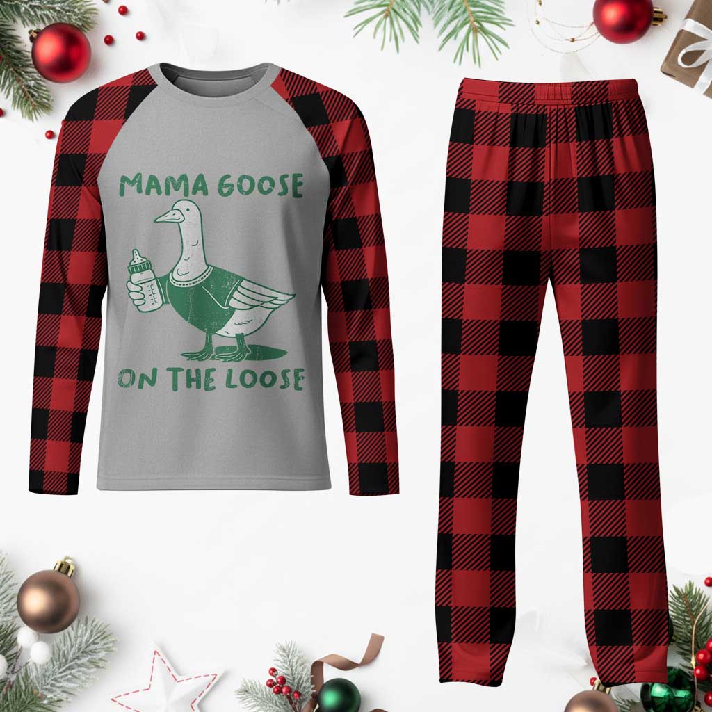 Silly Goose Mom Plaid Pajama Set New Mom Pregnancy Announcement Mothers Day TS10 Buffalo Plaid Print Your Wear