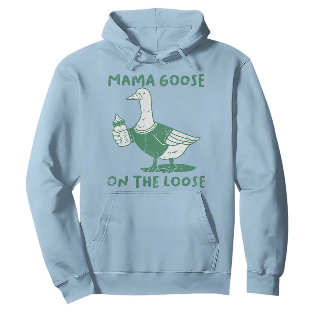 Silly Goose Mom Hoodie New Mom Pregnancy Announcement Mothers Day TS10 Light Blue Print Your Wear