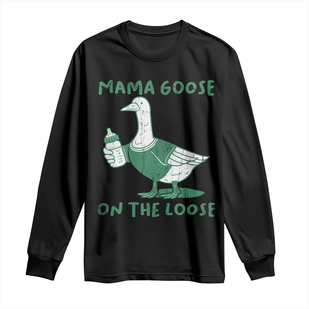 Silly Goose Mom Long Sleeve Shirt New Mom Pregnancy Announcement Mothers Day TS10 Black Print Your Wear